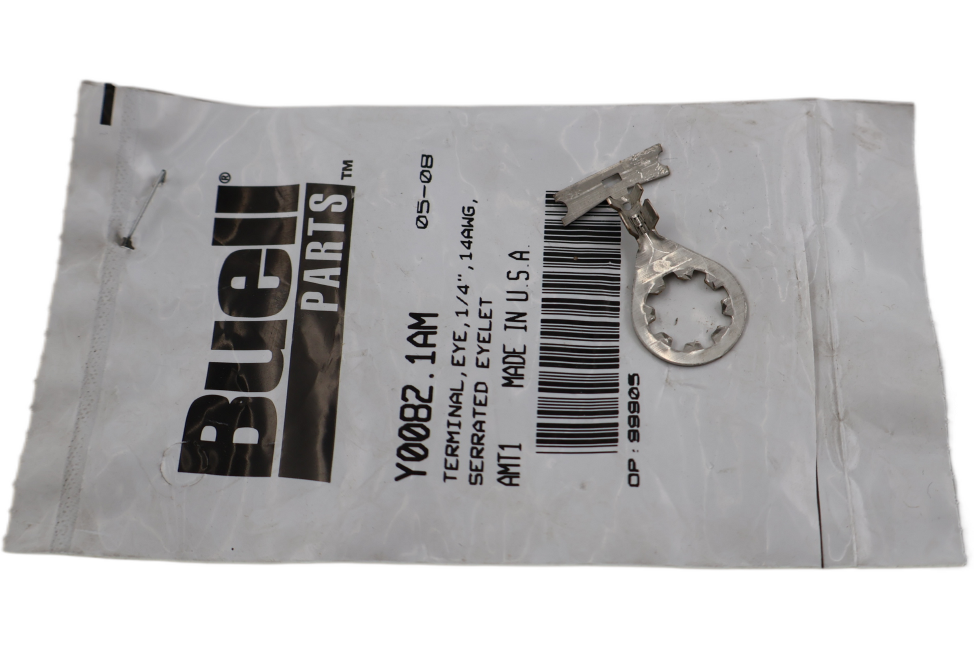 Y0082.1AM NEW OEM BUELL TERMINAL EYE 1/4 - 14AWG SERRATED EYELET Y0082.1AM