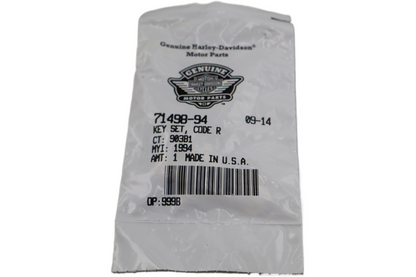 71498-94 NEW OEM HARLEY-DAVIDSON SPORTSTER XL KEY SET CODE R 71498-94