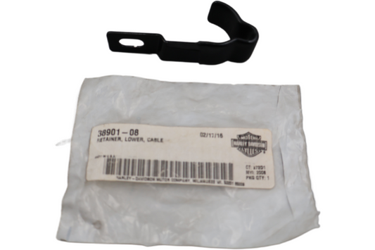 38901-08 NEW OEM 2008 HARLEY-DAVIDSON CVO TOURING LOWER CABLE RETAINER