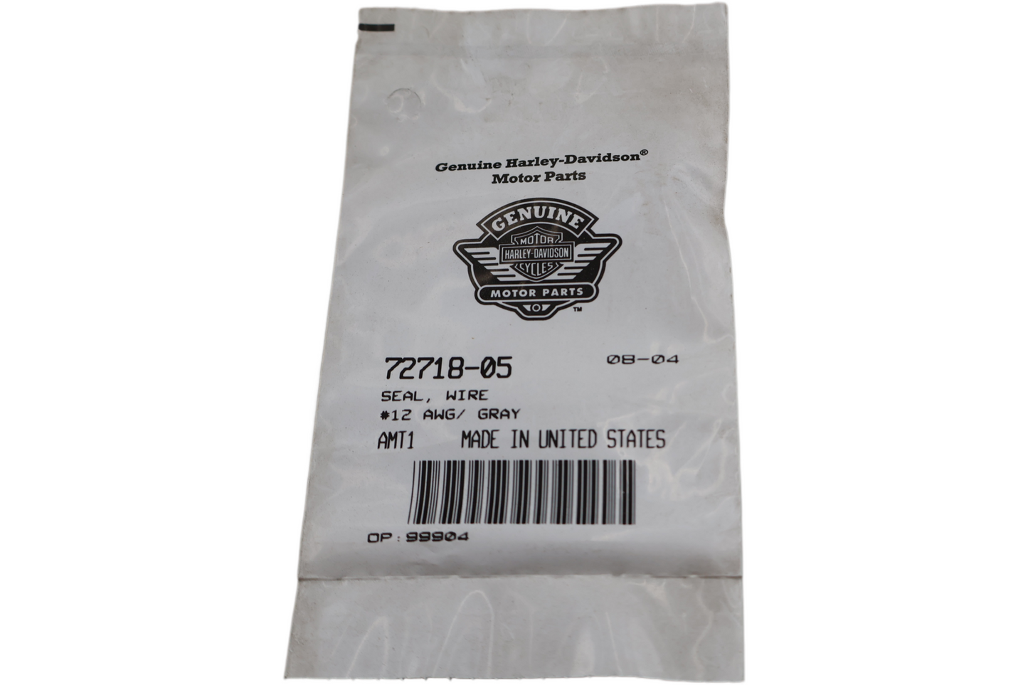 72718-05 NEW OEM 2005-2007 HARLEY-DAVIDSON FLHP FLHTP SEAL WIRE #12 AWG/ GRAY
