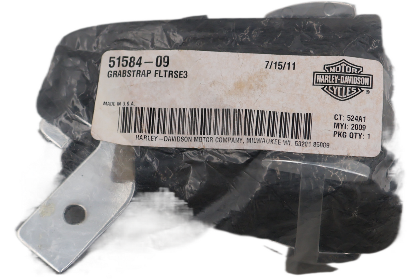 51584-09 NEW OEM 2009 HARLEY-DAVIDSON FLTRSE3 ROADGLIDE SEAT GRABSTRAP
