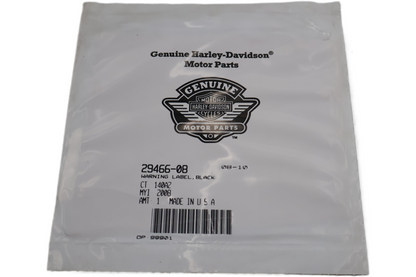 29466-08 NEW OEM 2009-2013 HARLEY-DAVIDSON SPORTSTER AIR CLEANER WARNING LABEL