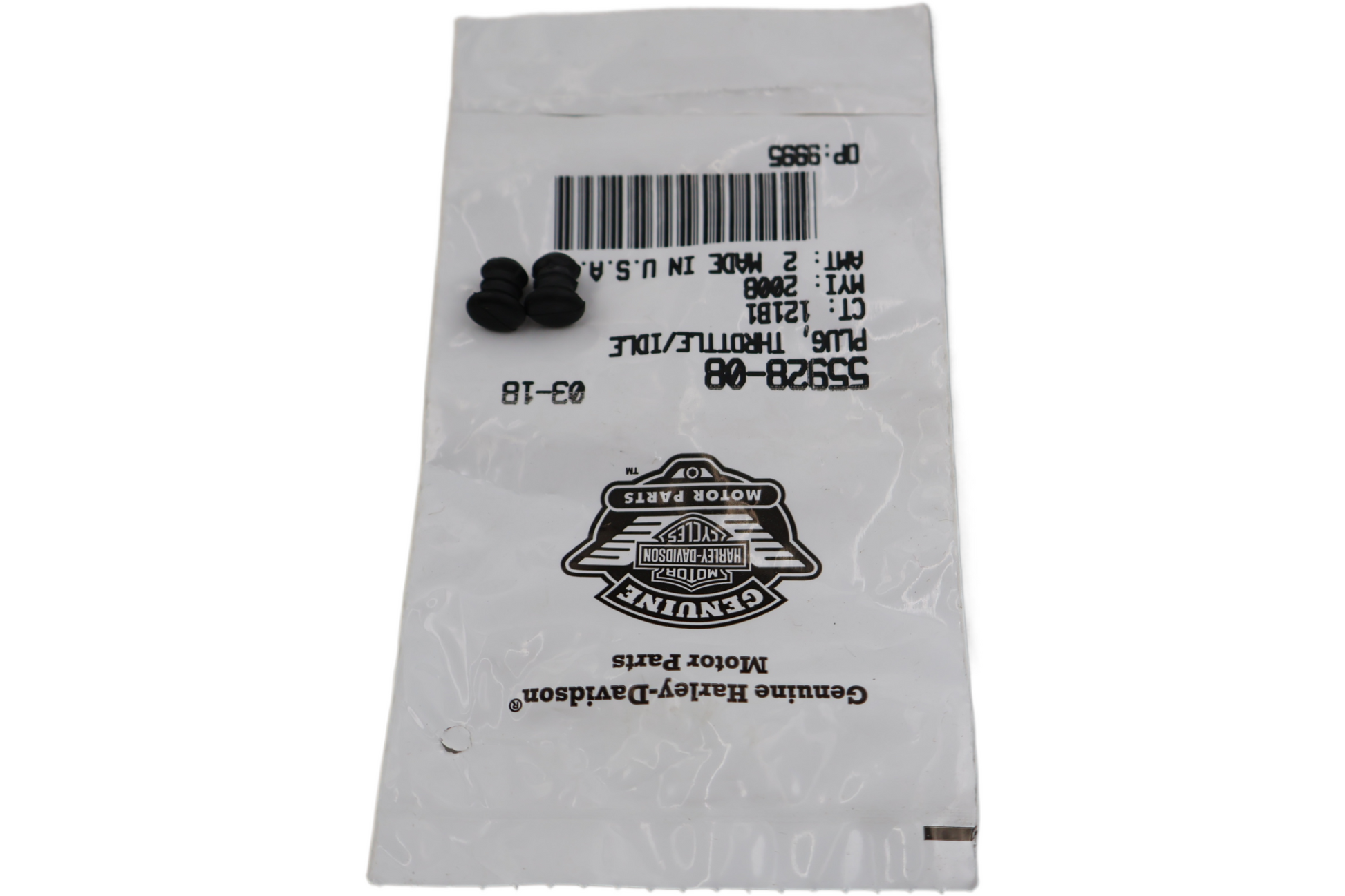 55928-08 NEW OEM HARLEY-DAVIDSON THROTTLE/IDLE PLUG 2-PACK 55928-08