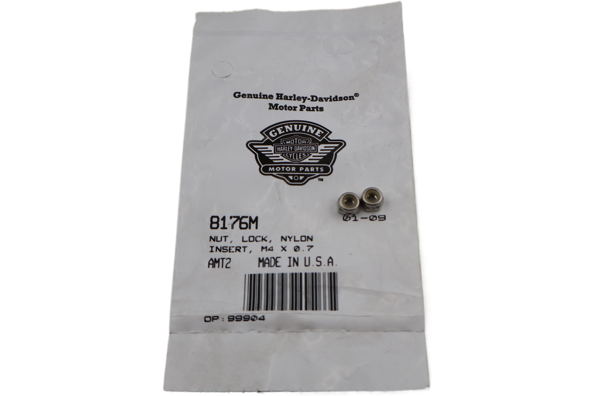 8176M NEW OEM 2006-2007 HARLEY-DAVIDSON VRSC VROD LOCKNUT NYLON INSERT 2-PACK
