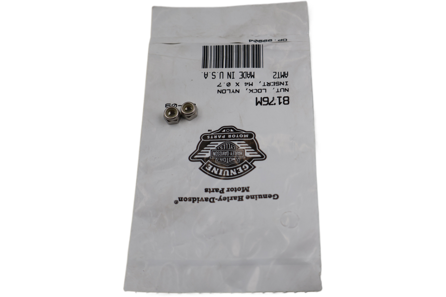 8176M NEW OEM 2006-2007 HARLEY-DAVIDSON VRSC VROD LOCKNUT NYLON INSERT 2-PACK
