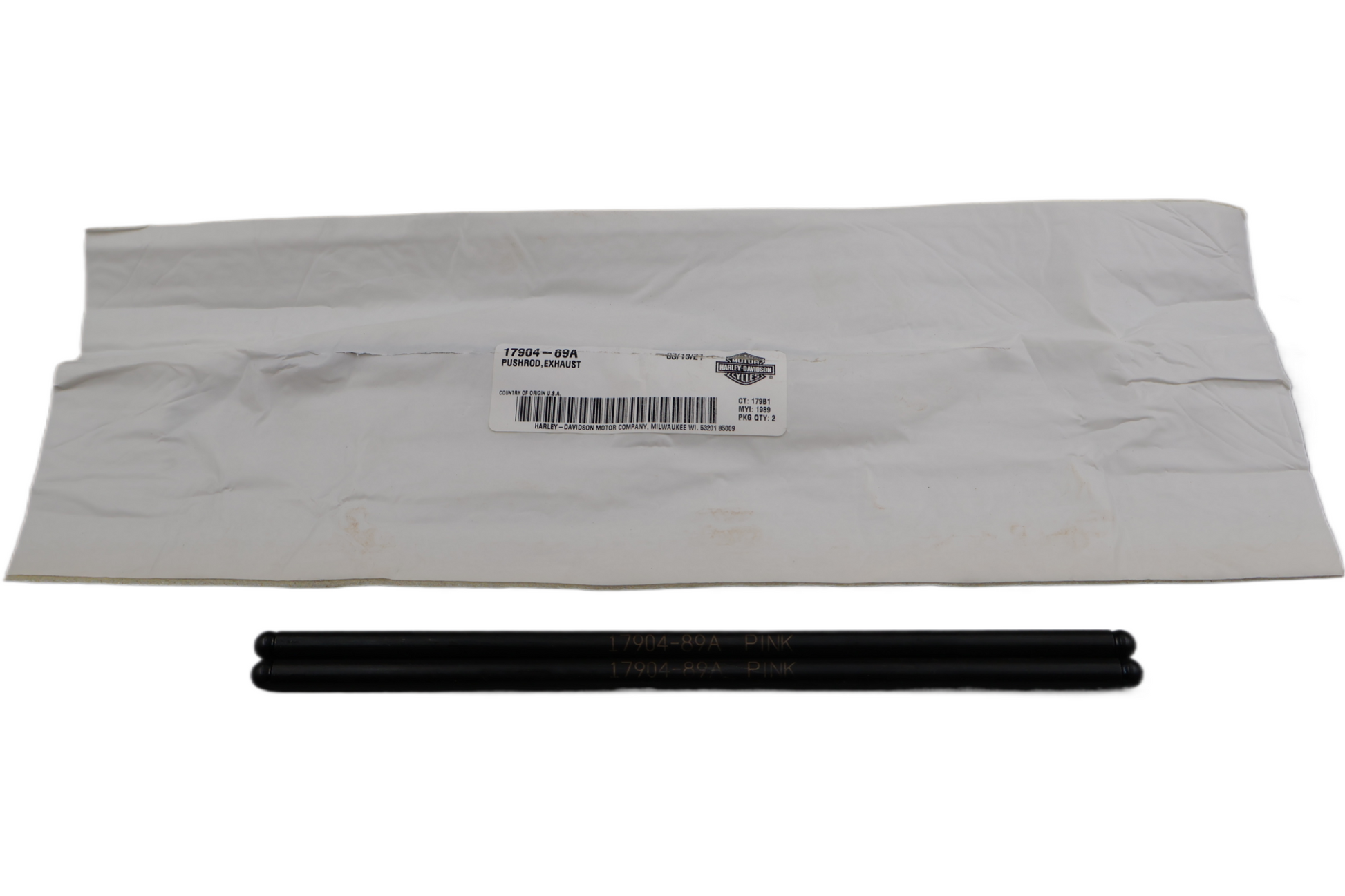 17904-89A NEW OEM 1991-2003 HARLEY-DAVIDSON SPORTSTER XL EXHAUST PUSHROD