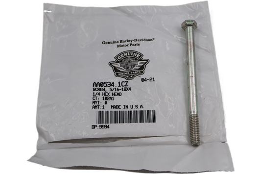 AA0534.1CZ NEW OEM 2000-2002 BUELL S3 SCREW 5/16-18X4-1/4 HEX