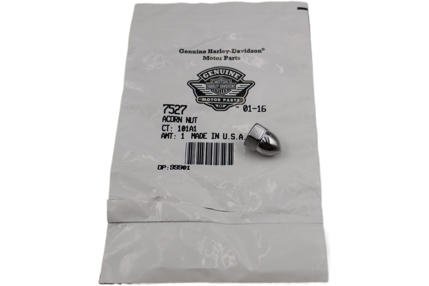 7527 NEW OEM HARLEY-DAVIDSON ACORN NUT 5/16"-18 x 11/16" x 1/2" 7527