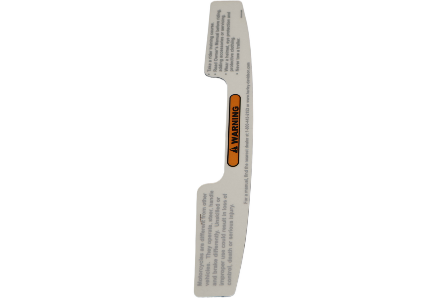 29449-98B NEW OEM 1999-2005 HARLEY-DAVIDSON SOFTAIL & DYNA AIR CLEANER WARNING LABEL,
