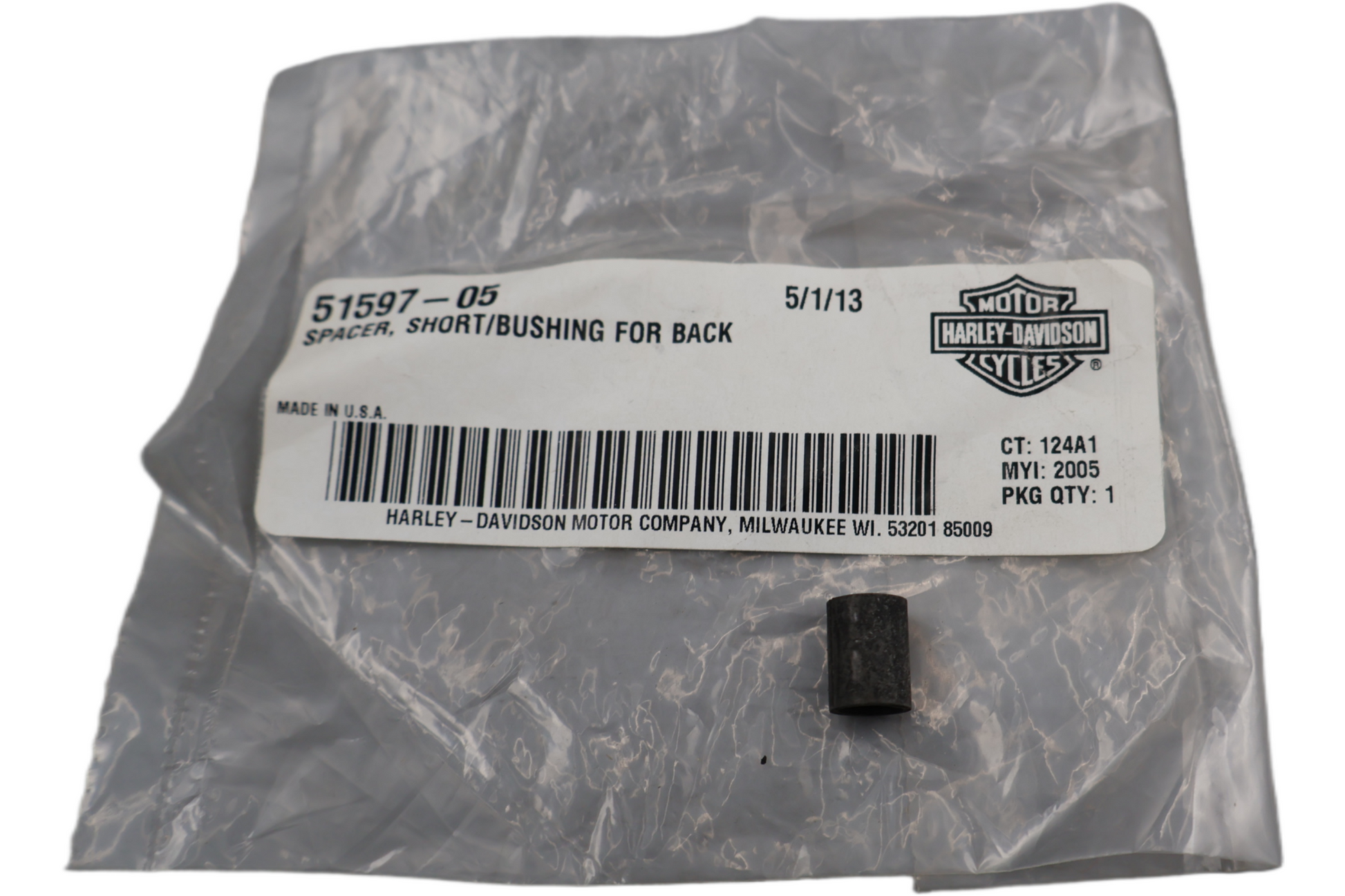 51597-05 NEW OEM HARLEY-DAVIDSON SPACER SHORT/BUSHING
