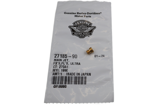 27185-90 NEW OEM 1984-2006 HARLEY-DAVIDSON CARBURETOR MAIN JET TOURING XL DYNA SOFTAIL