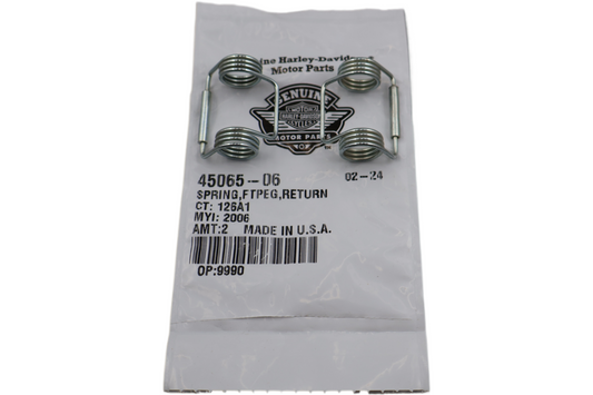 45065-06 NEW OEM 2006-2013 HARLEY-DAVIDSON VROD & SPORTSTER FOOTPEG SPRING 2-PACK