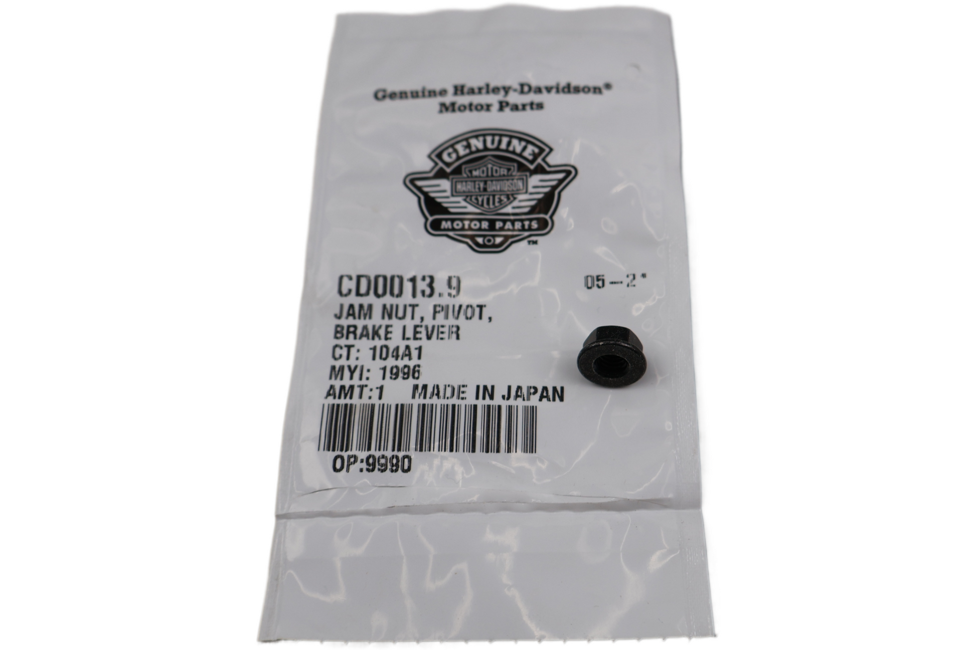 CD0013.9 NEW OEM BUELL JAM NUT PIVOT BRAKE LEVER CD0013.9
