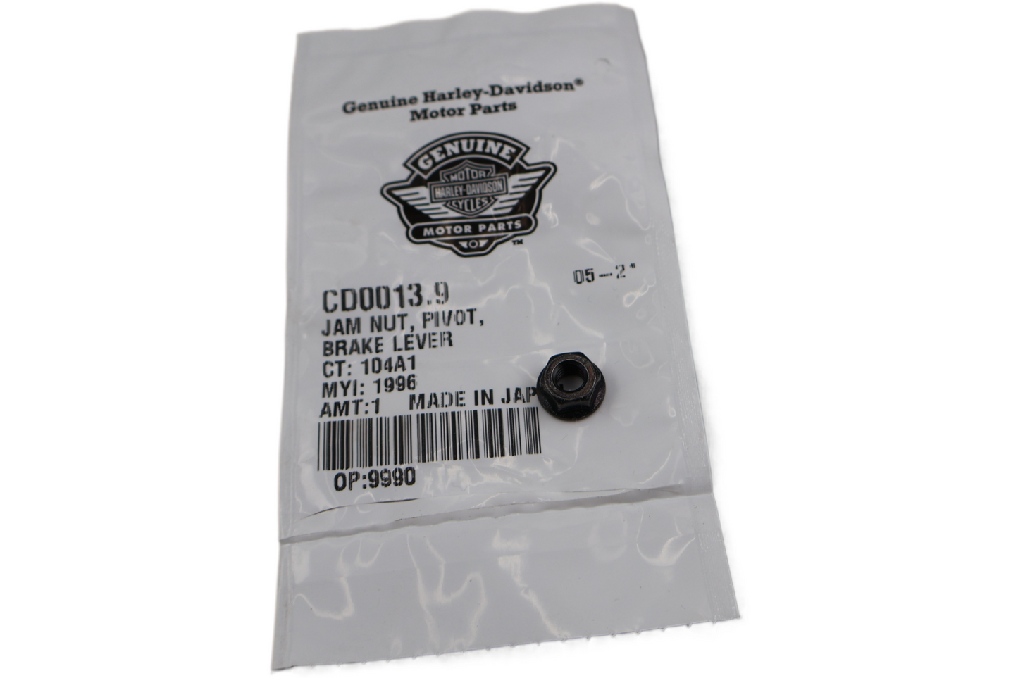 CD0013.9 NEW OEM BUELL JAM NUT PIVOT BRAKE LEVER CD0013.9