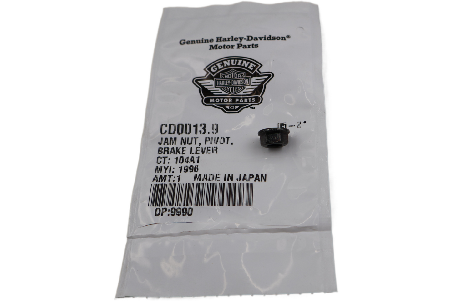 CD0013.9 NEW OEM BUELL JAM NUT PIVOT BRAKE LEVER CD0013.9
