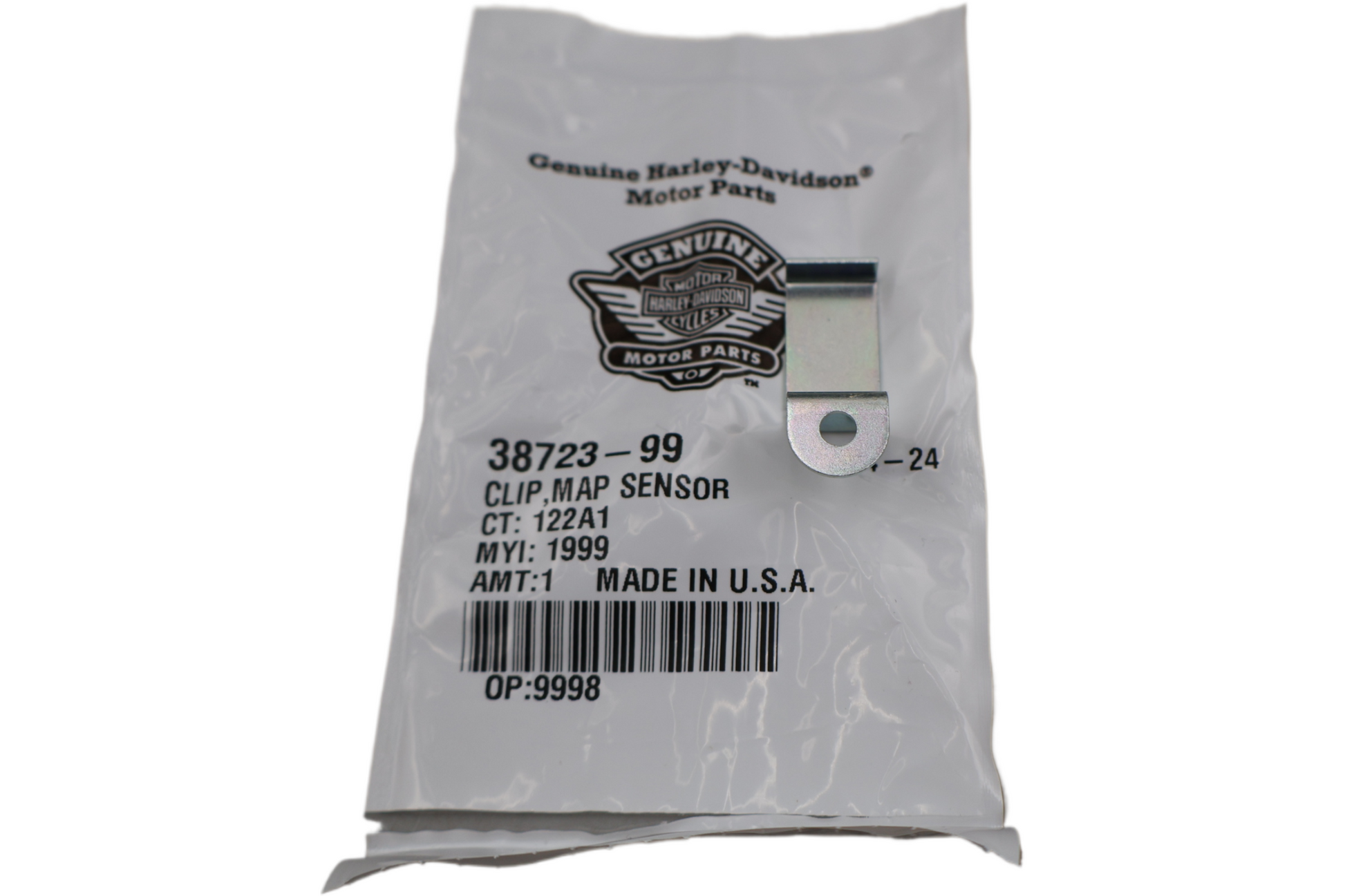 38723-99 NEW OEM 1999-2006 HARLEY-DAVIDSON BIG TWIN MAP SENSOR RETAINING CLIP
