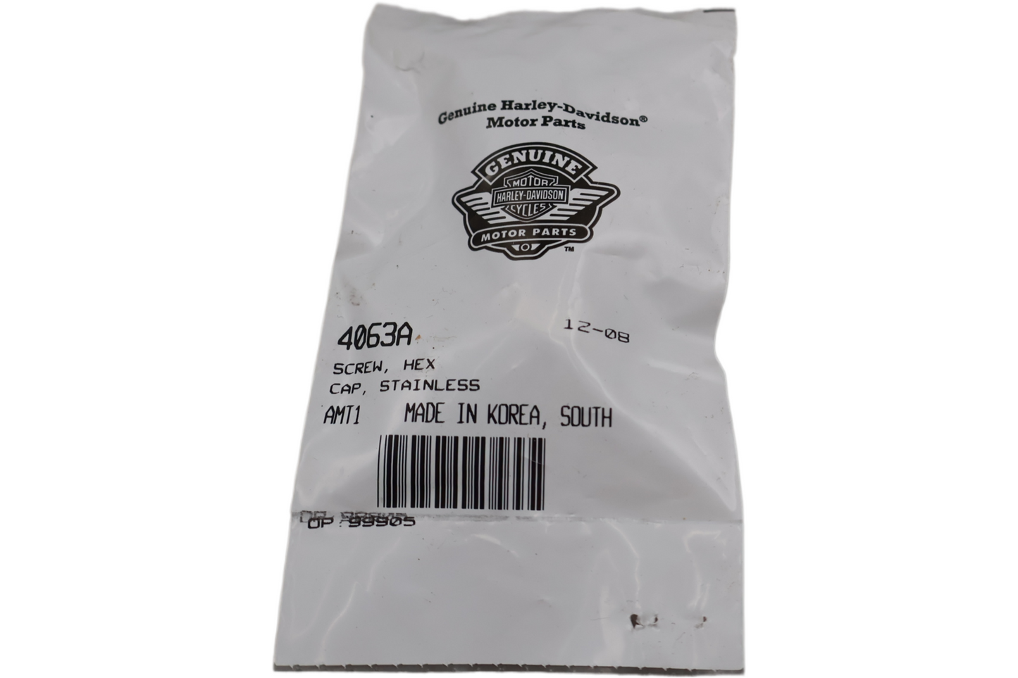 4063A NEW OEM HARLEY-DAVIDSON SCREW HEX CAP STAINLESS 1/2"-13 X 1-1/8"