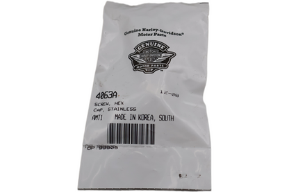 4063A NEW OEM HARLEY-DAVIDSON SCREW HEX CAP STAINLESS 1/2"-13 X 1-1/8"