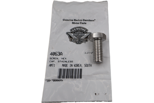 4063A NEW OEM HARLEY-DAVIDSON SCREW HEX CAP STAINLESS 1/2"-13 X 1-1/8"