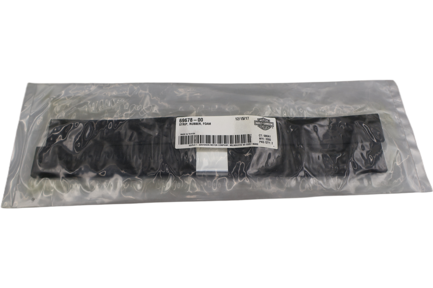 69678-00 NEW OEM HARLEY-DAVIDSON RUBBER FOAM STRIP 2-PACK
