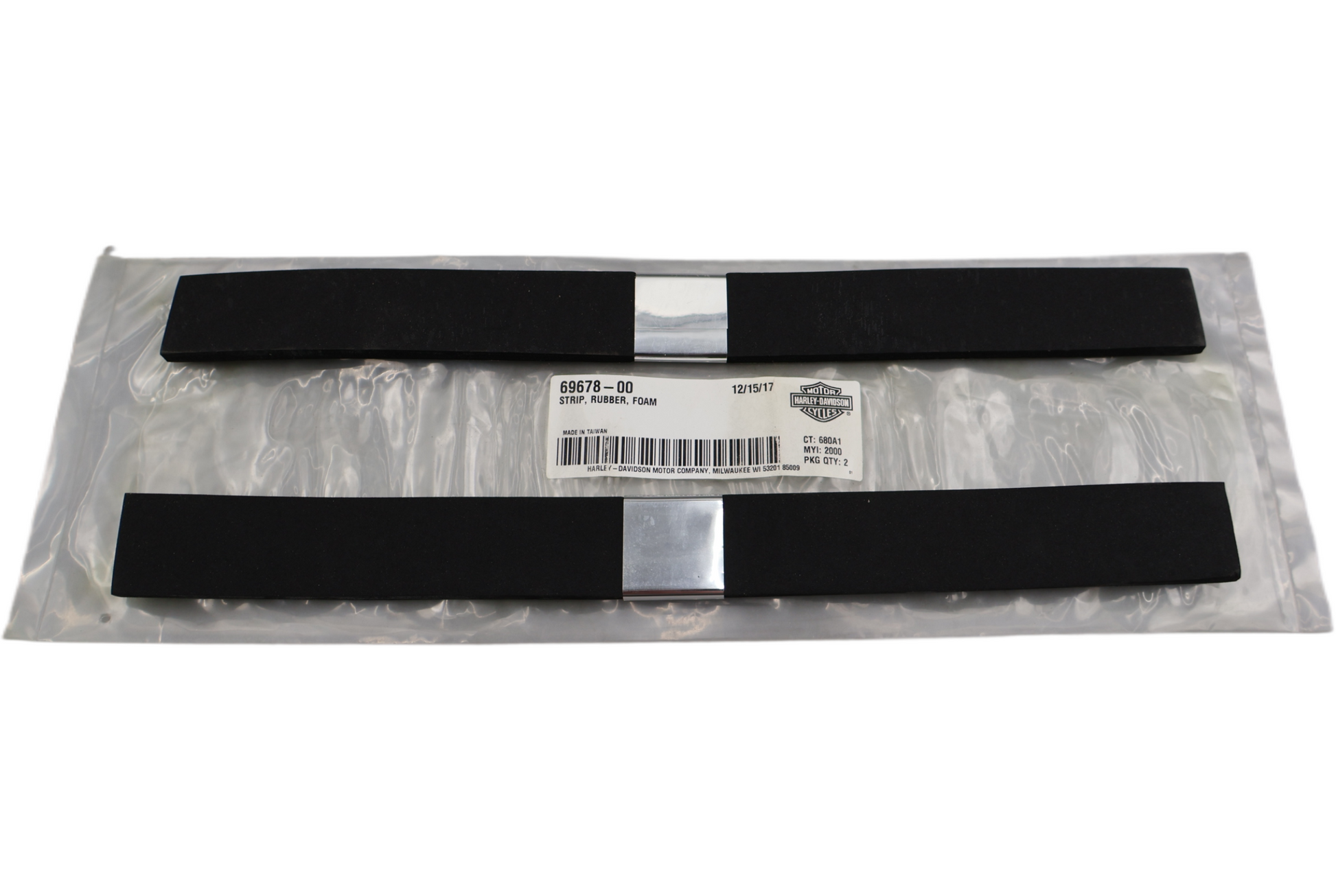 69678-00 NEW OEM HARLEY-DAVIDSON RUBBER FOAM STRIP 2-PACK