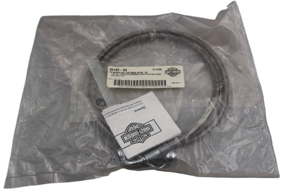 2000-UP HARLEY FXSTS FRONT SS BRAKE LINE | BEACH BAR | NEW OEM | PART #45192-04