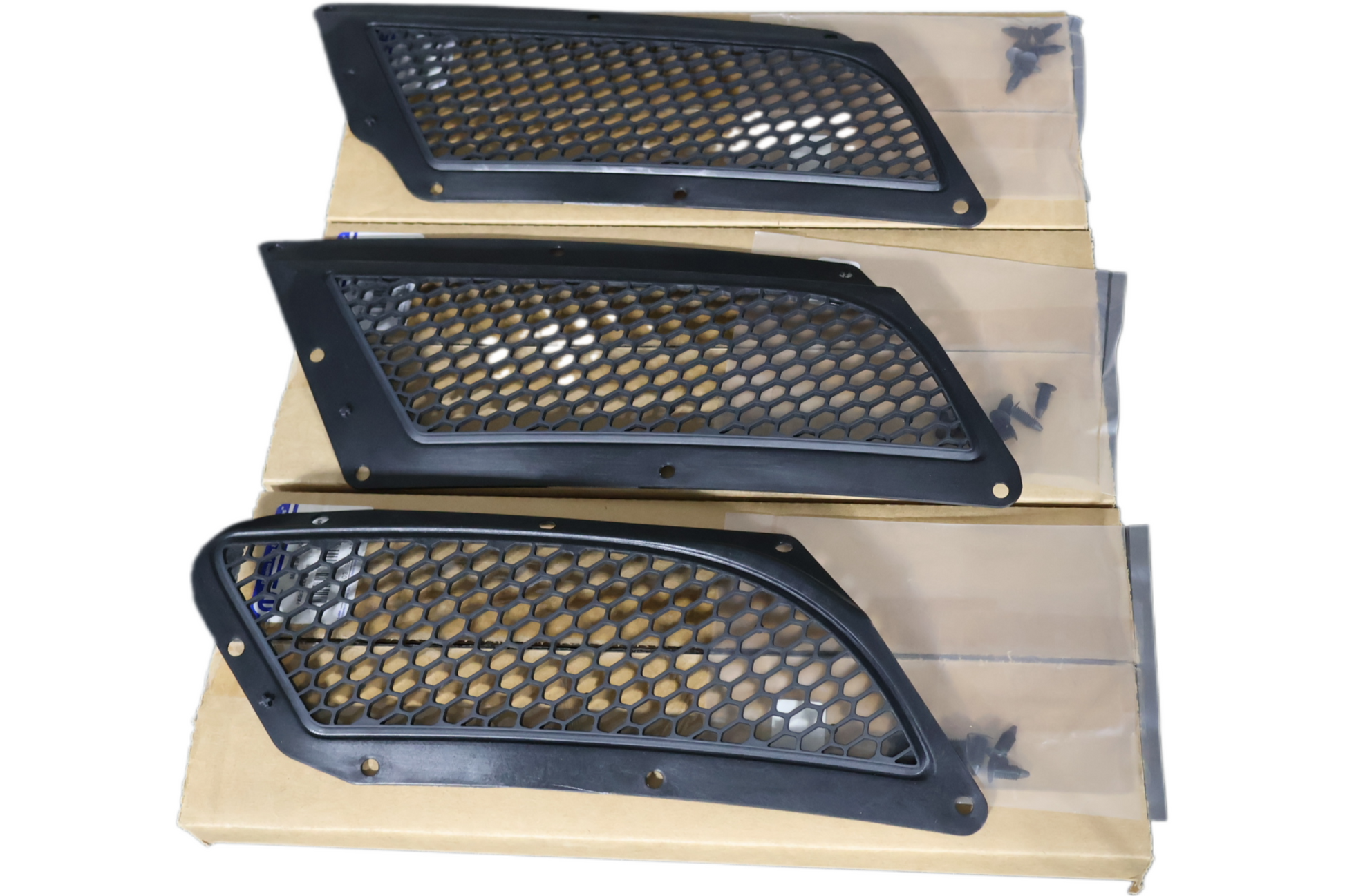 NEW OEM 2008-2010 DODGE VIPER ACR SRT-10 HOOD SCREEN VENT SET AIR INLET COMPLETE