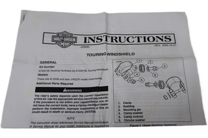 57226-06 NEW OEM 2006 AND NEWER HARLEY VRSCR FRONT TURN SIGNAL RELOCATION KIT