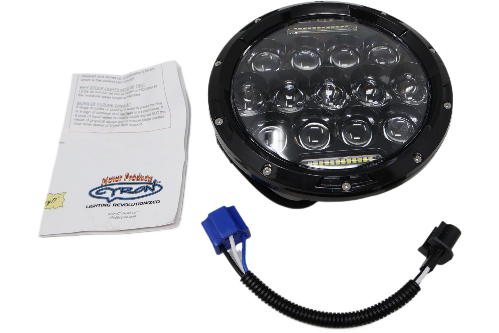 ABIG7-B6K NEW CYRON 7' BEAST LED HEADLIGHT 4000 LUMENS FITS HARLEY-DAVIDSON