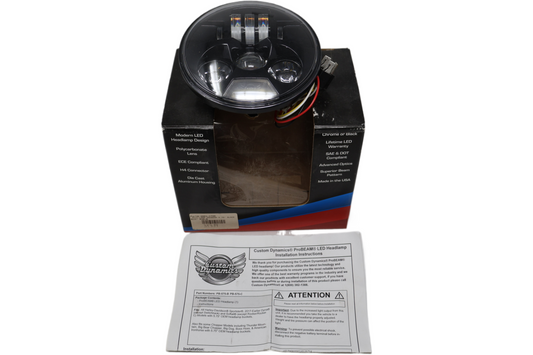 2001-1749 NEW CUSTOM DYNAMICS 5.75" PRO BEAM HEADLIGHT FITS HARLEY-DAVIDSON