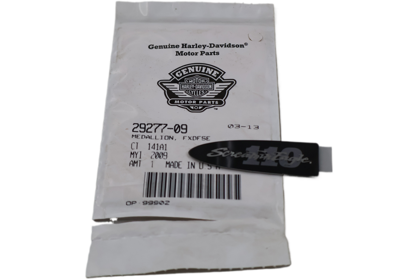 29277-09 NEW OEM 2009 HARLEY-DAVIDSON FXDSE SCREAMIN EAGLE DYNA 110CI MEDALLION