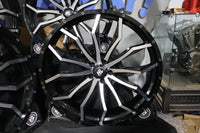 
              24HL21-1145 NEW HIGH LIFTER GLOSS BLACK/MACHINED 24X7 WHEELS FITS POLARIS RZR RA
            
