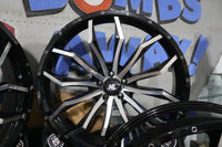 
              24HL21-1145 NEW HIGH LIFTER GLOSS BLACK/MACHINED 24X7 WHEELS FITS POLARIS RZR RA
            