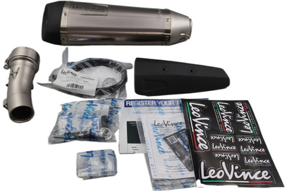 14274ST NEW LEO VINCE FACTORY S TITANIUM MUFFLERS FITS 2017-2018 BMW R1200R/RS