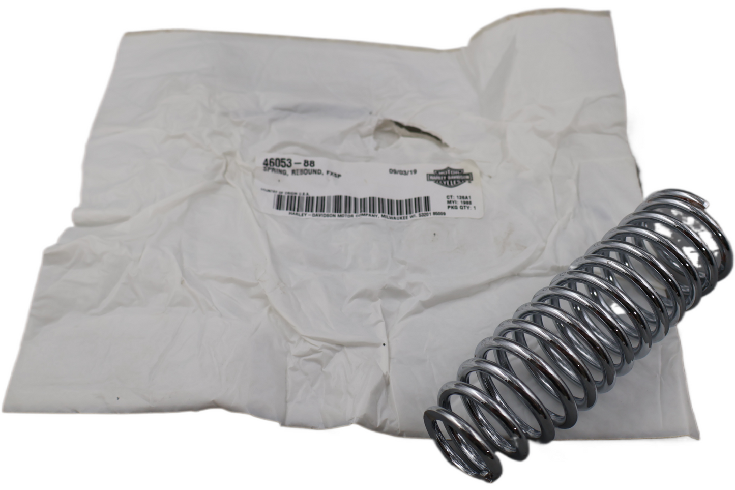 46053-88 NEW OEM 1988-2011 HARLEY SPRINGER FL FX FRONT END REBOUND SPRING HERITAGE