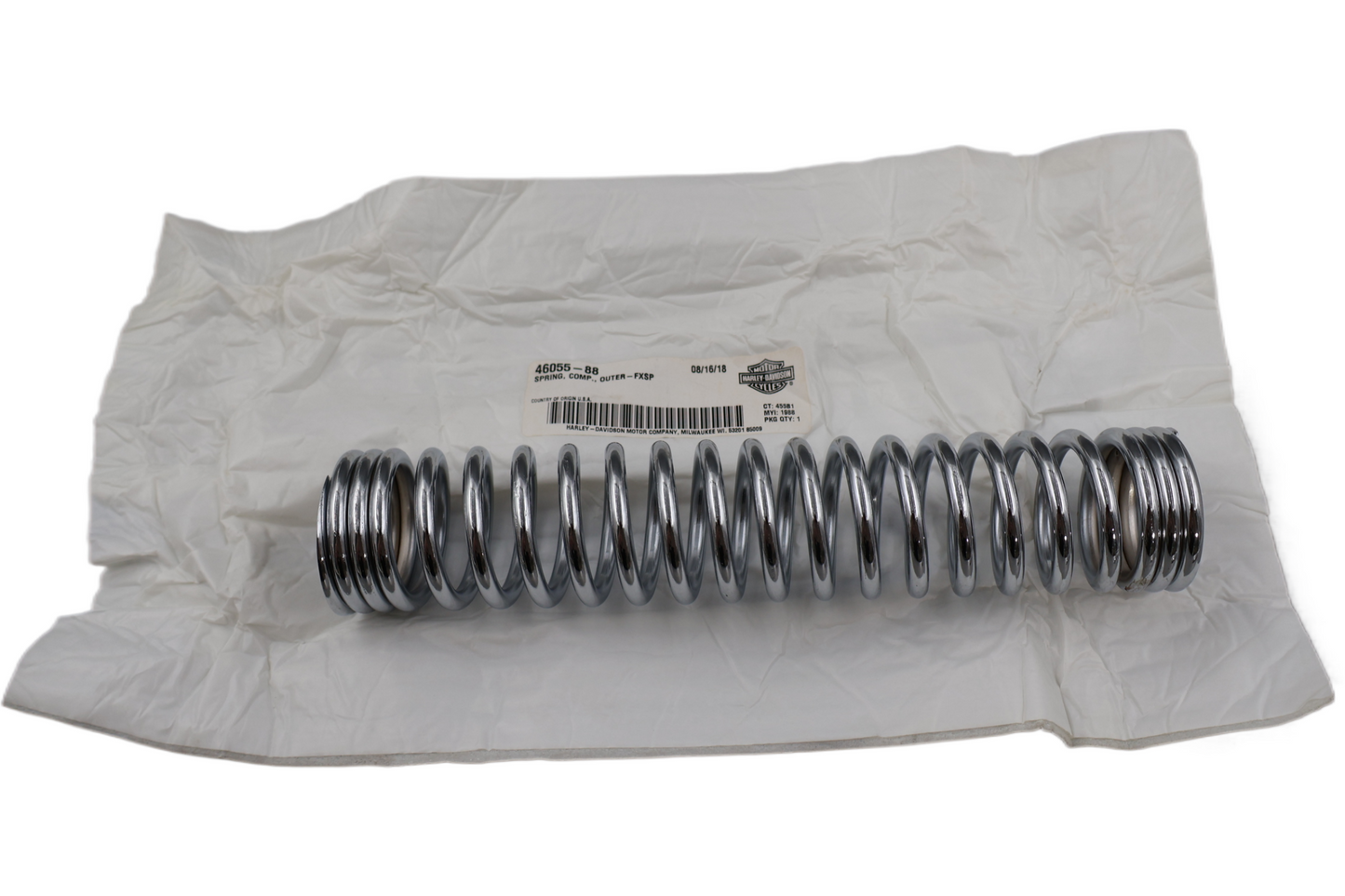 46055-88 NEW OEM 1988-2011 HARLEY SPRINGER FL FX HERITAGE FRONT END OUTER SPRING