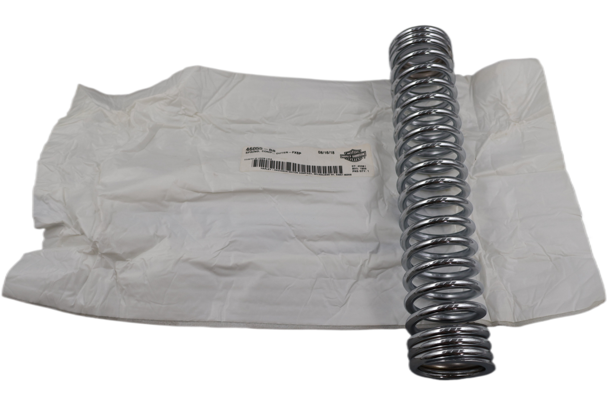 46055-88 NEW OEM 1988-2011 HARLEY SPRINGER FL FX HERITAGE FRONT END OUTER SPRING