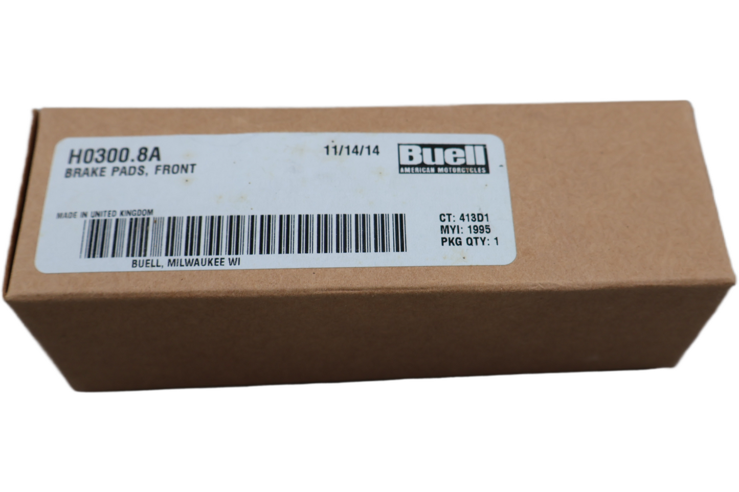 H0300.8A NEW OEM 1995-1997 BUELL M2 S1 S2 S3 FRONT BRAKE PADS H0300.8A