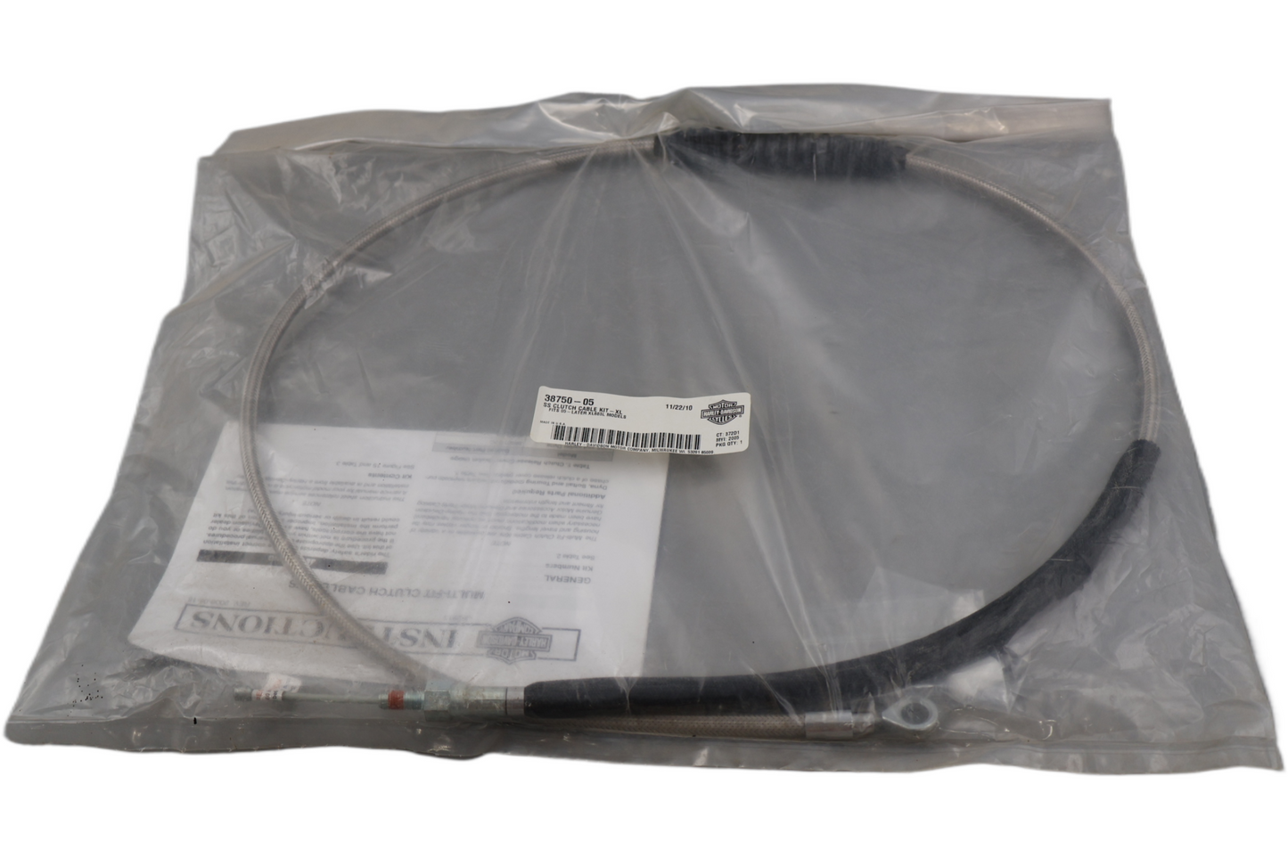 38750-05 NEW OEM 2005 AND NEWER HARLEY-DAVIDSON SPORTSTER CLUTCH CABLE KIT