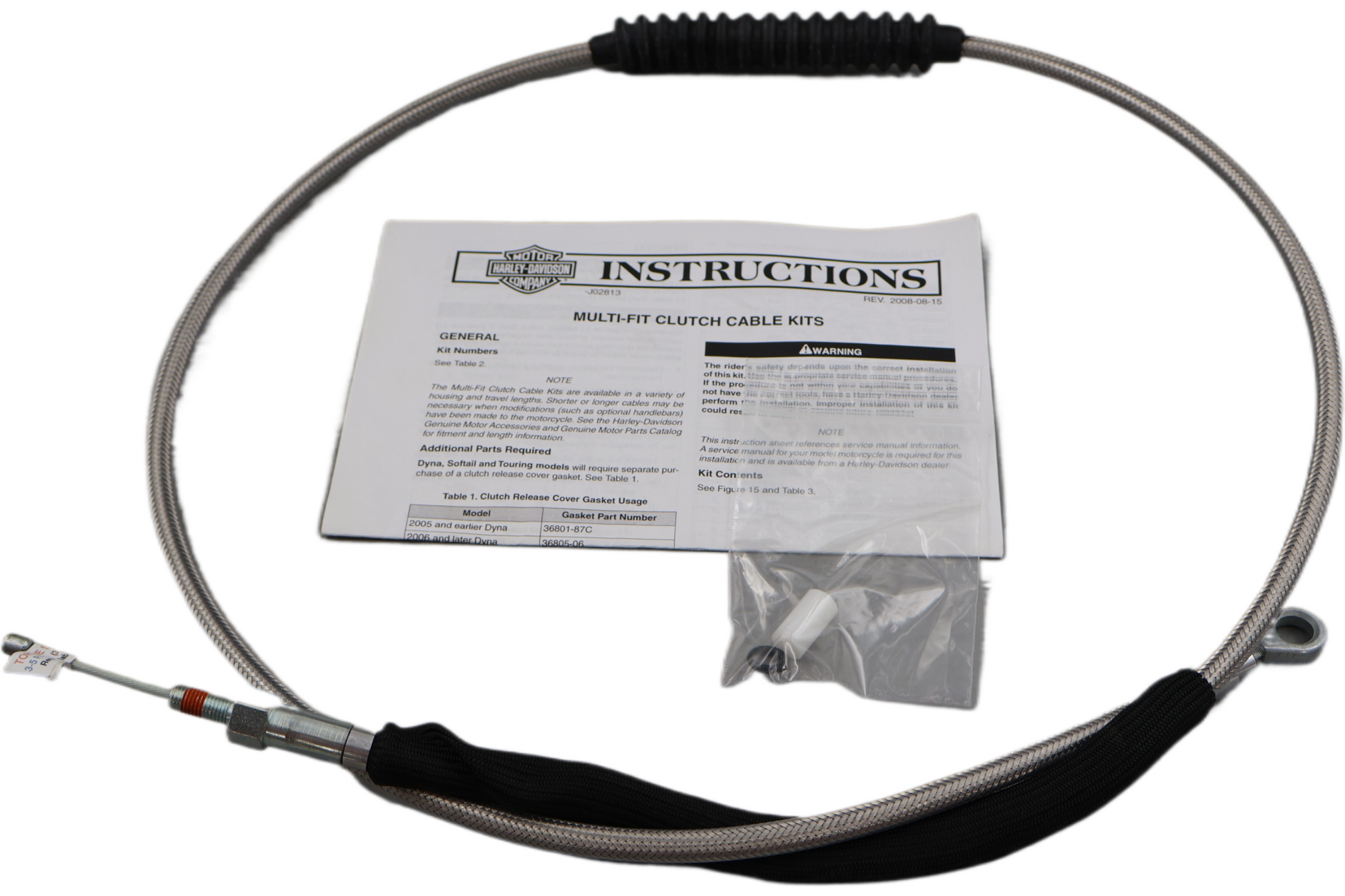38750-05 NEW OEM 2005 AND NEWER HARLEY-DAVIDSON SPORTSTER CLUTCH CABLE KIT