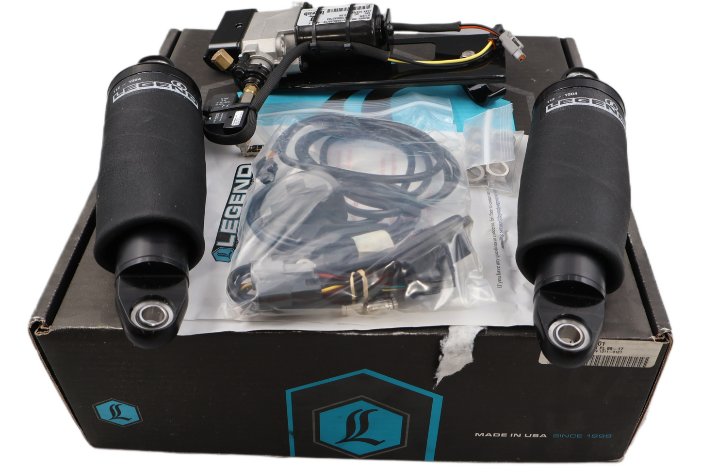 NEW 1999-2025 LEGEND SUSPENSIONS AERO AIR-A AIR SHOCKS FITS 1999-2025 HARLEY FL