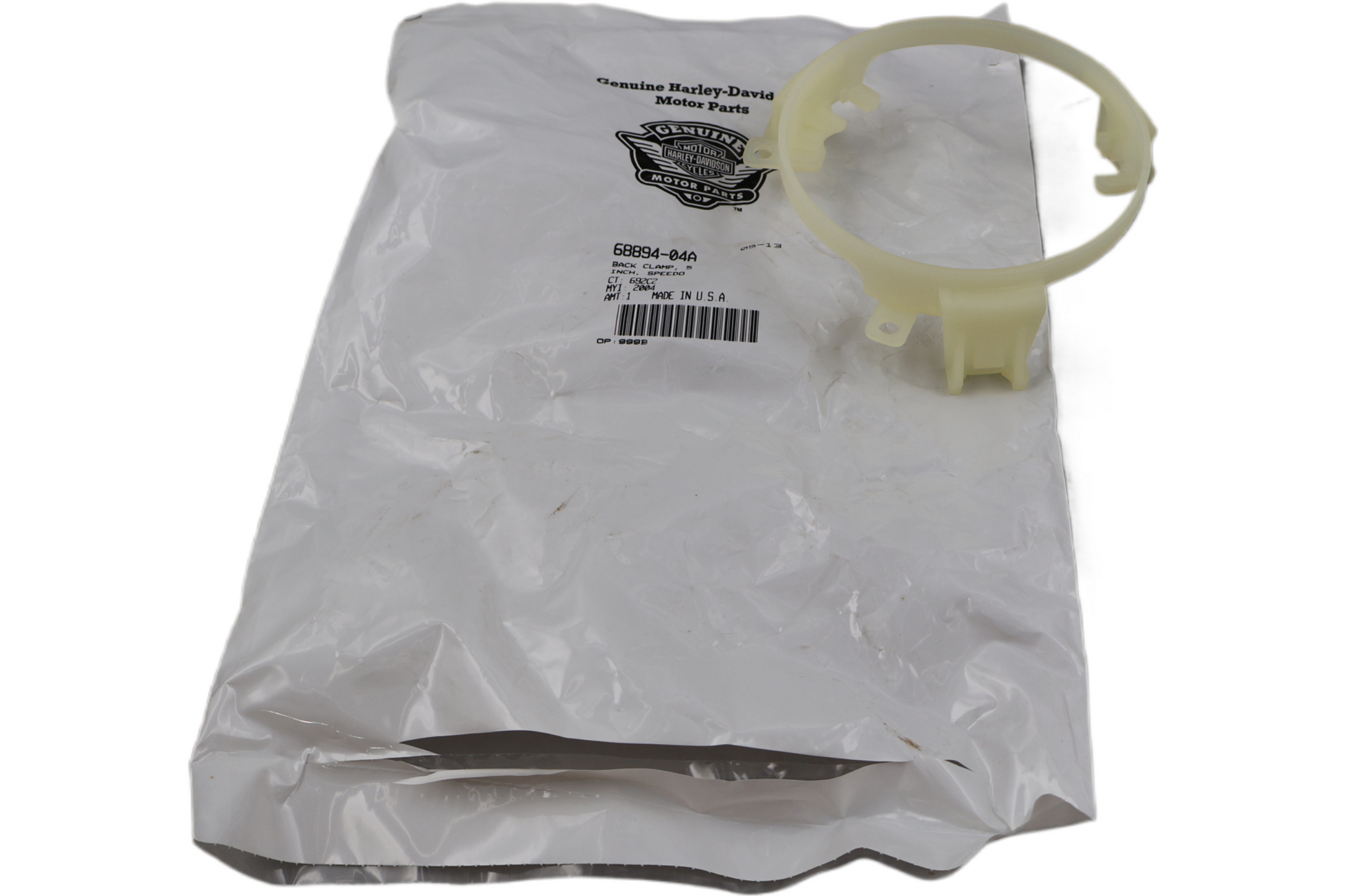 68894-04A NEW OEM 2004-2007 HARLEY-DAVIDSON SOFTAIL SPEEDOMETER BACK CLAMP 5"