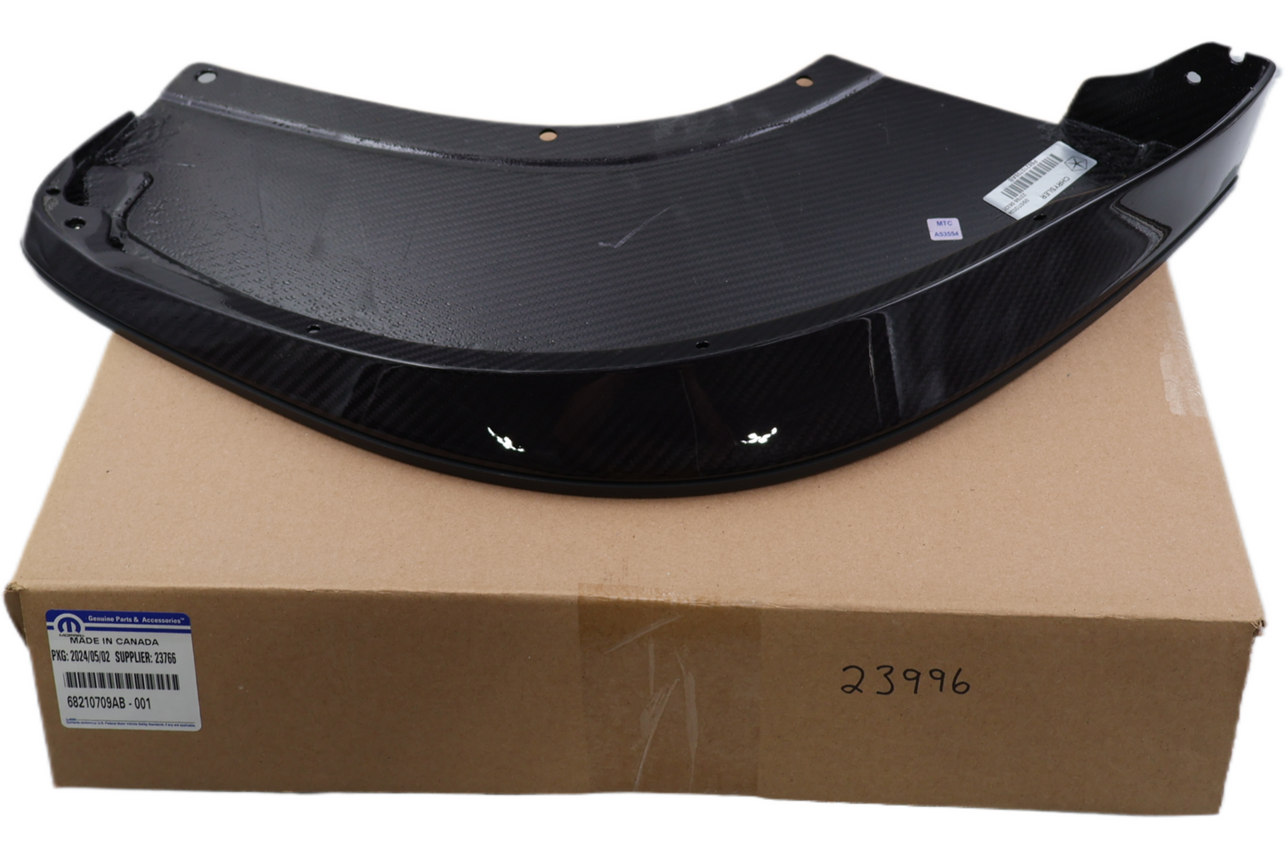 68210709AB NEW OEM 2013-2017 DODGE VIPER TA1.0 LEFT FRONT SPLITTER CARBON FIBER