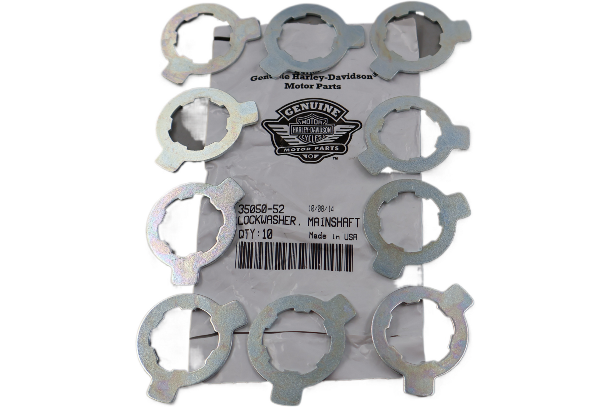 35050-52 NEW OEM HARLEY-DAVIDSON SPORTSTER TRANSMISSION LOCKWASHER AMT (10)