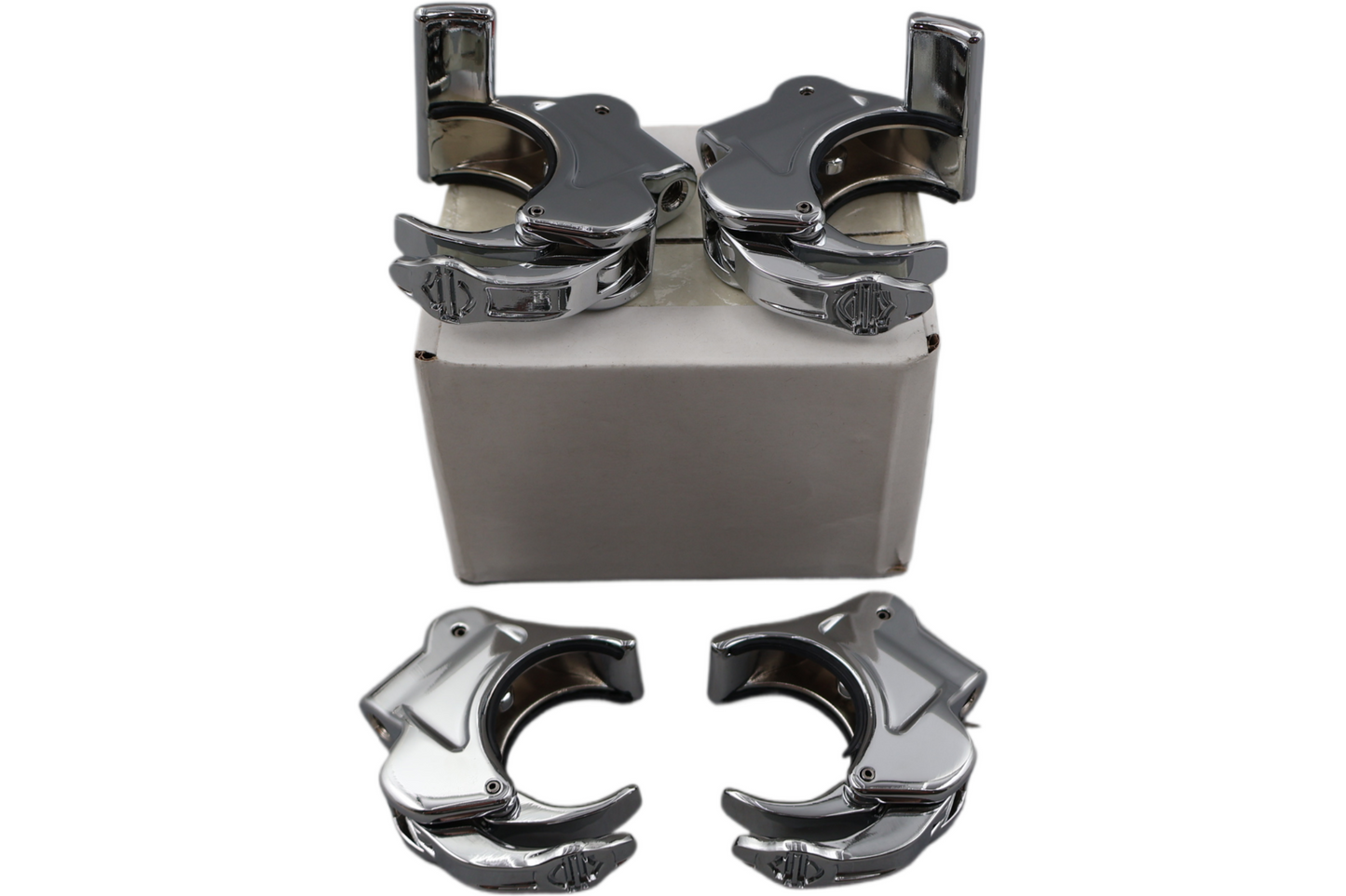 59856-05 NEW OEM HARLEY-DAVIDSON 41MM QUICK DISCONNECT WINDSHIELD CLAMPS SET