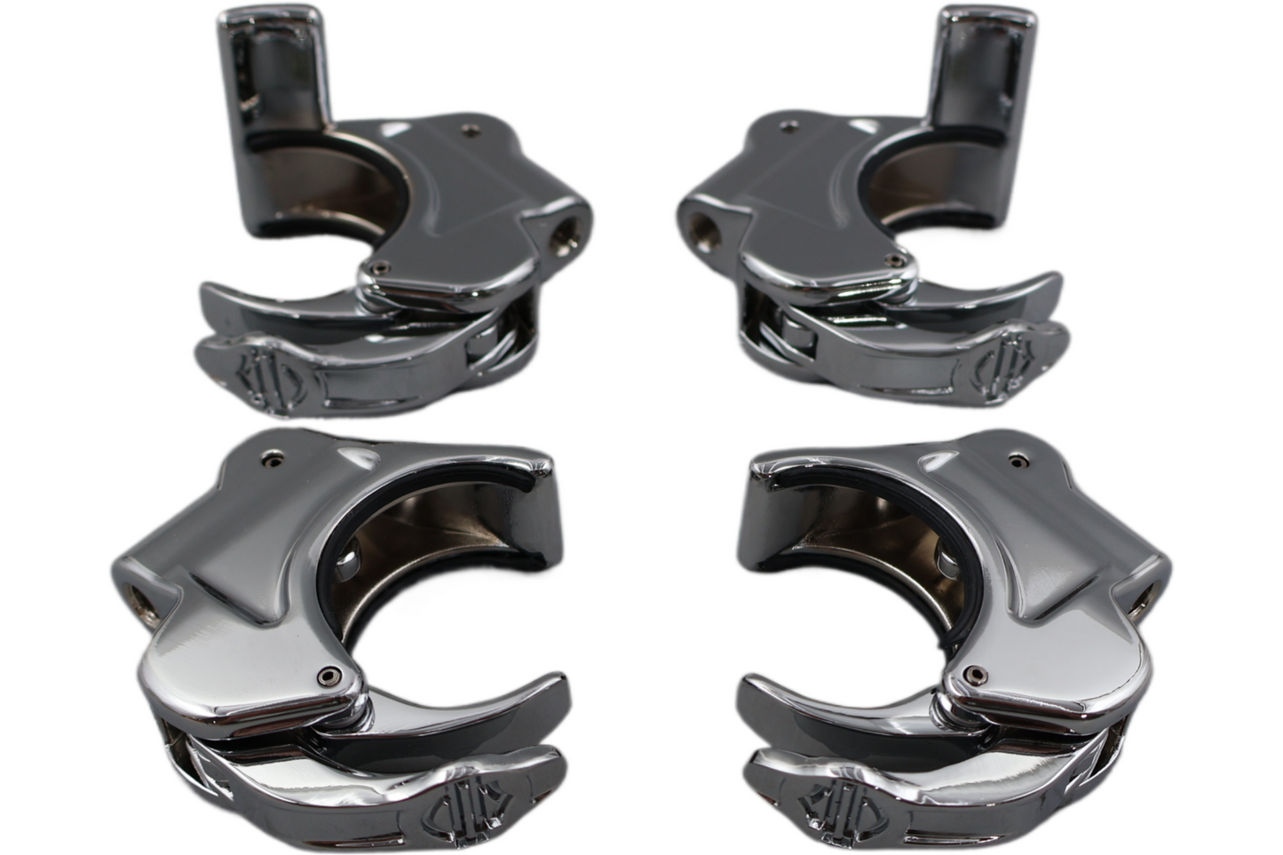 59856-05 NEW OEM HARLEY-DAVIDSON 41MM QUICK DISCONNECT WINDSHIELD CLAMPS SET