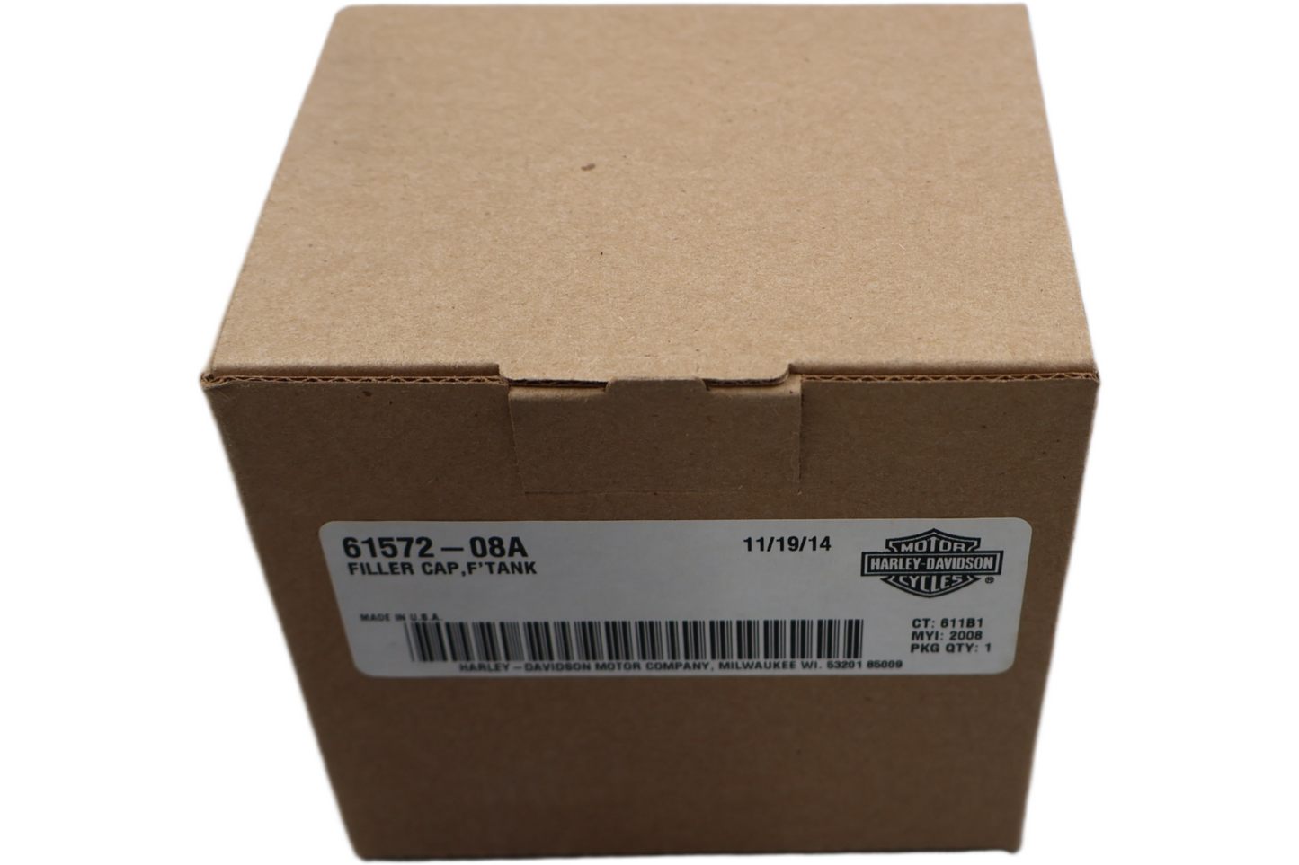 61572-08A NEW OEM 2008-2013 HARLEY-DAVIDSON SPORTSTER GAS CAP FILLER CAP