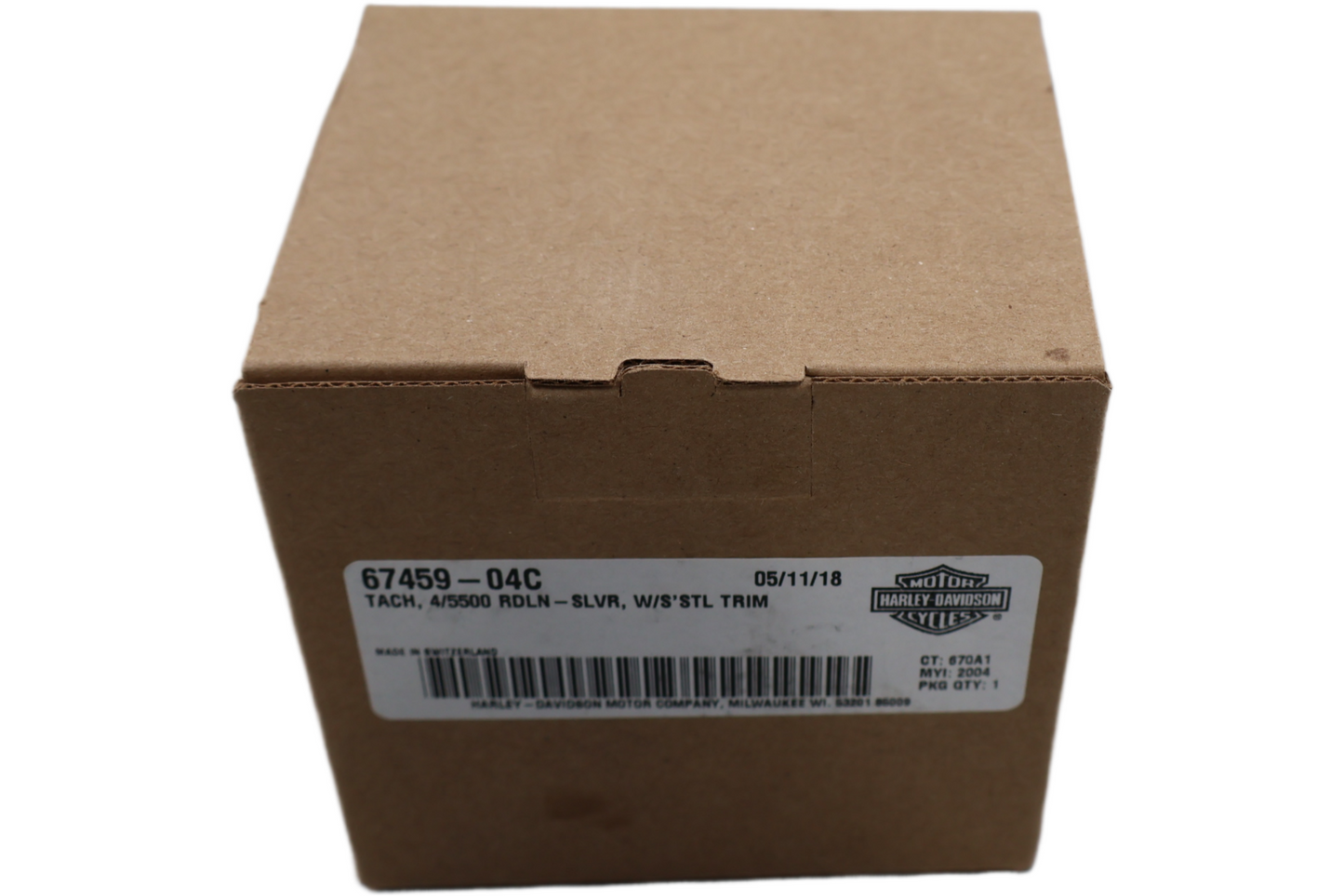 67459-04C NEW OEM 2004-2013HARLEY-DAVIDSON TOURING SILVER FACE TACHOMETER