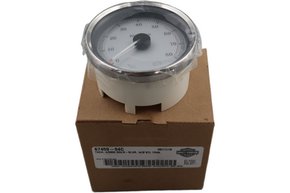 67459-04C NEW OEM 2004-2013HARLEY-DAVIDSON TOURING SILVER FACE TACHOMETER