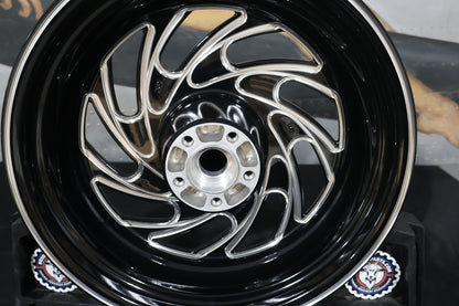 40900065 NEW OEM 2008-2017 HARLEY-DAVIDSON SOFTAIL FX  GLOSS BLACK TYPHOON REAR WHEEL